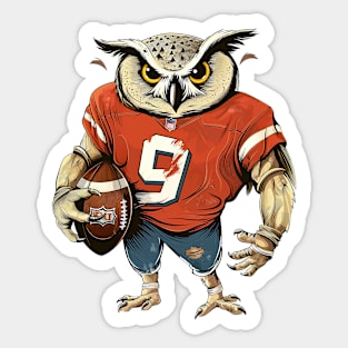 Owl Touchdown American Football Sticker